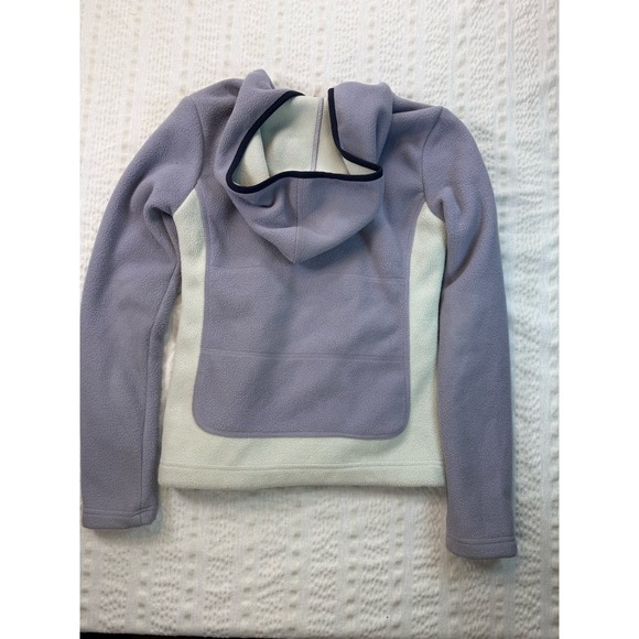 American Eagle Trail Fleece Jacket XS Purple Cream Hooded Full Zip Outdoor - Picture 2 of 7